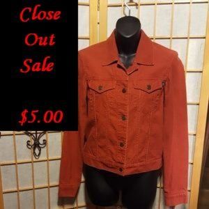 EUC Abercrombie & Fitch Orange  Corduroy Jacket